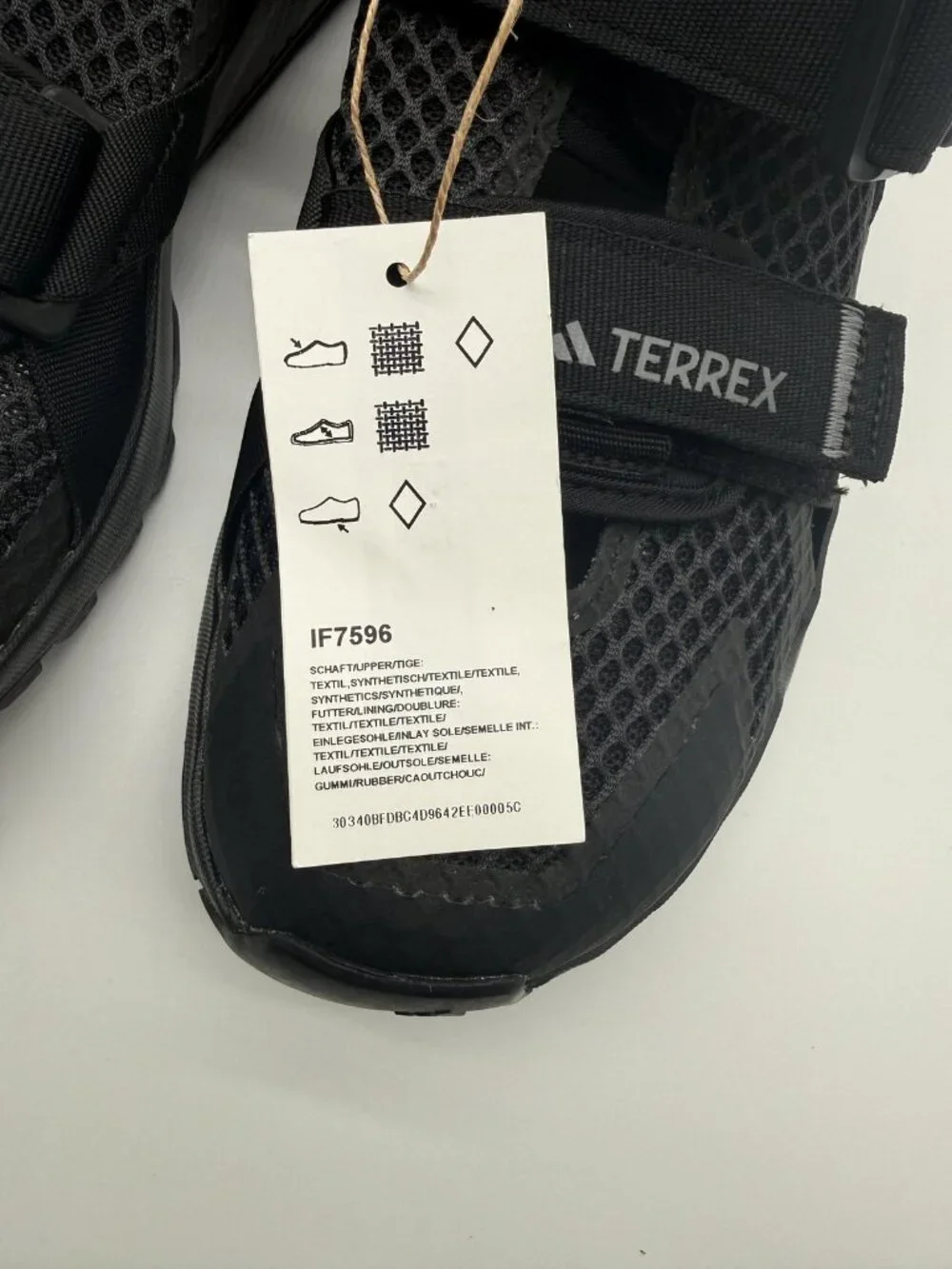 New Adidas Terrex Hydroterra A Sandals Men's Size 7 Black Trail Hiking IF7596
